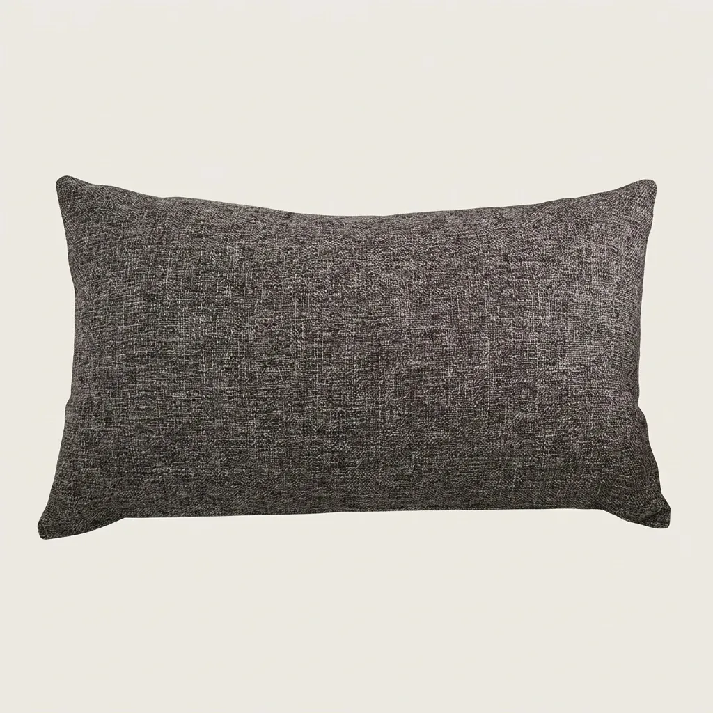 [LINB-CUSH-GREY-45x45cm] Linen-Look Cushion Cover – Plain Weave (Grey)