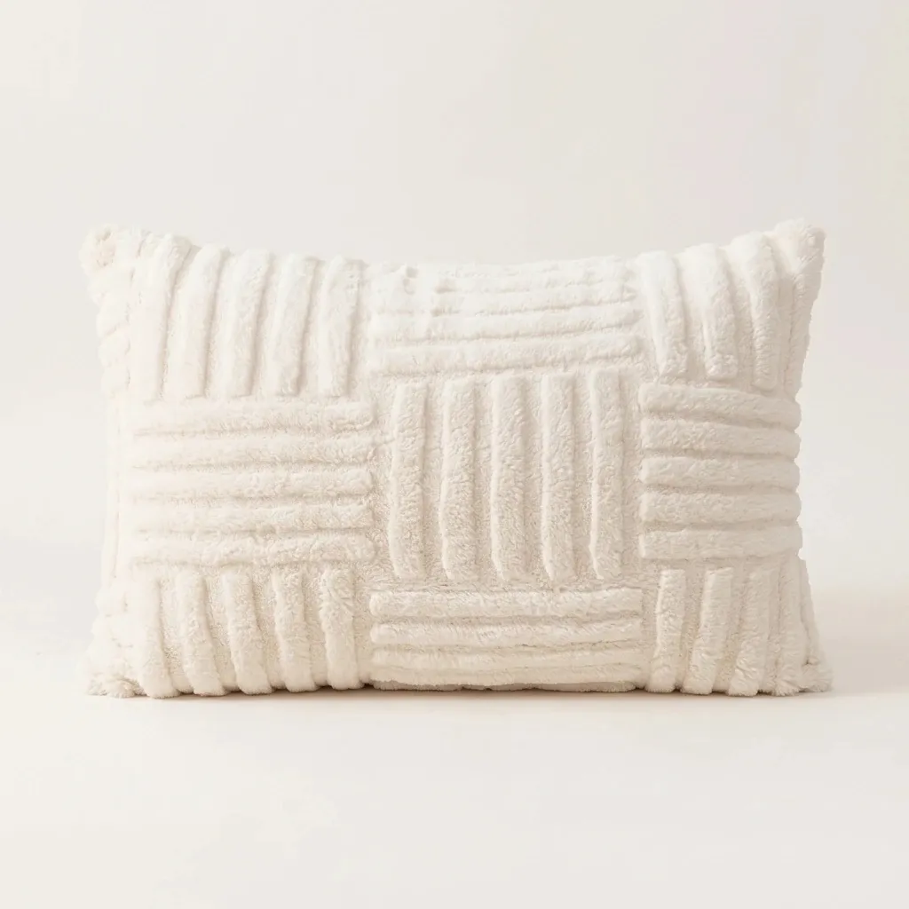 [QLTX-CUSH-GREY-45x45cm] Quilted Weave Cushion Cover (Grey)